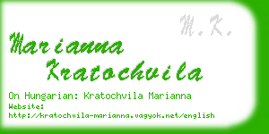 marianna kratochvila business card